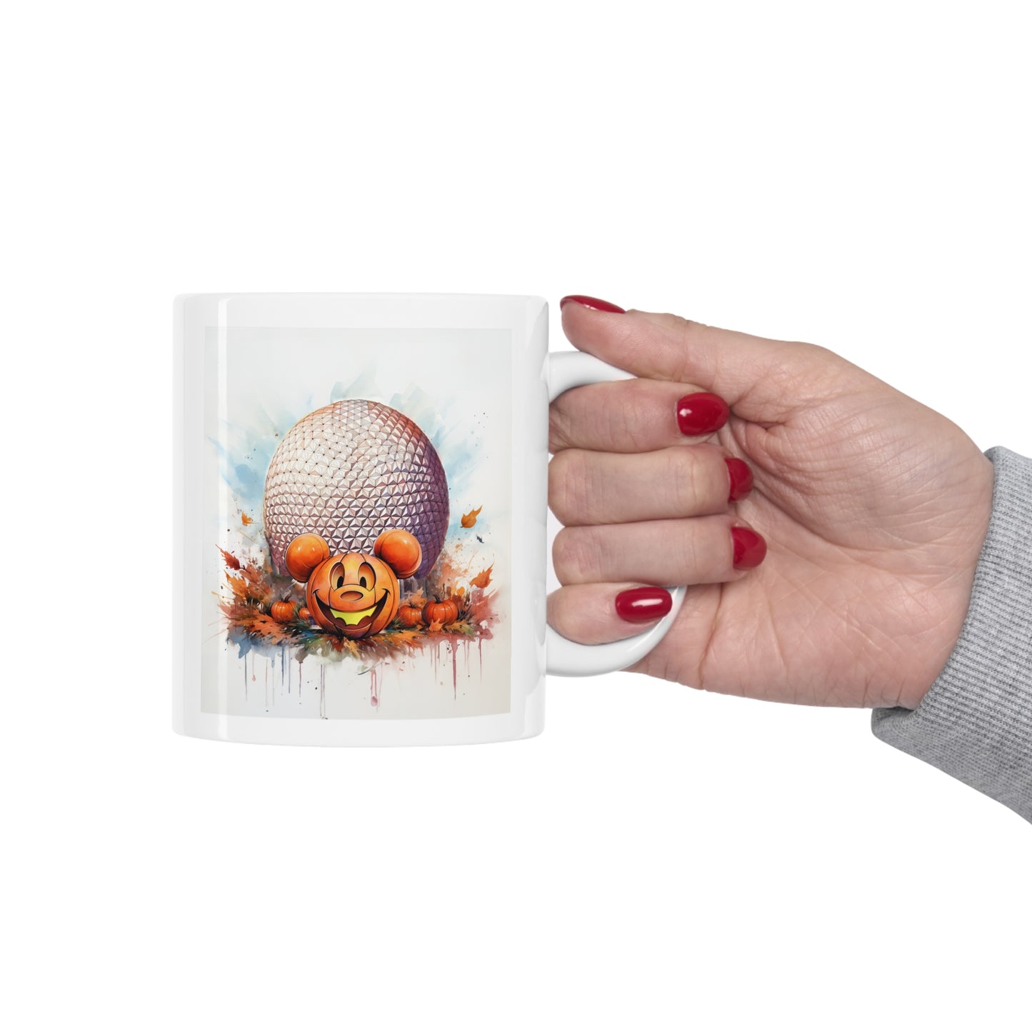 Halloween Pumpkin And The Big Ball - Ceramic Mug 11oz