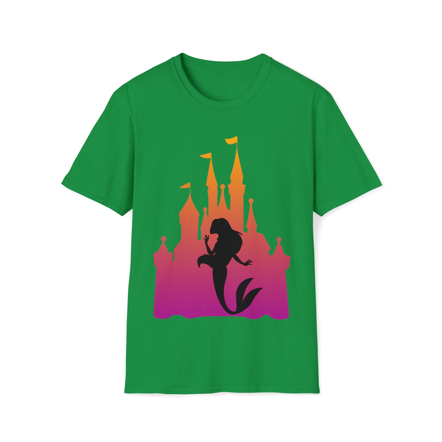 Castle Sunset Dreams Featuring Ariel - Unisex Softstyle T-Shirt