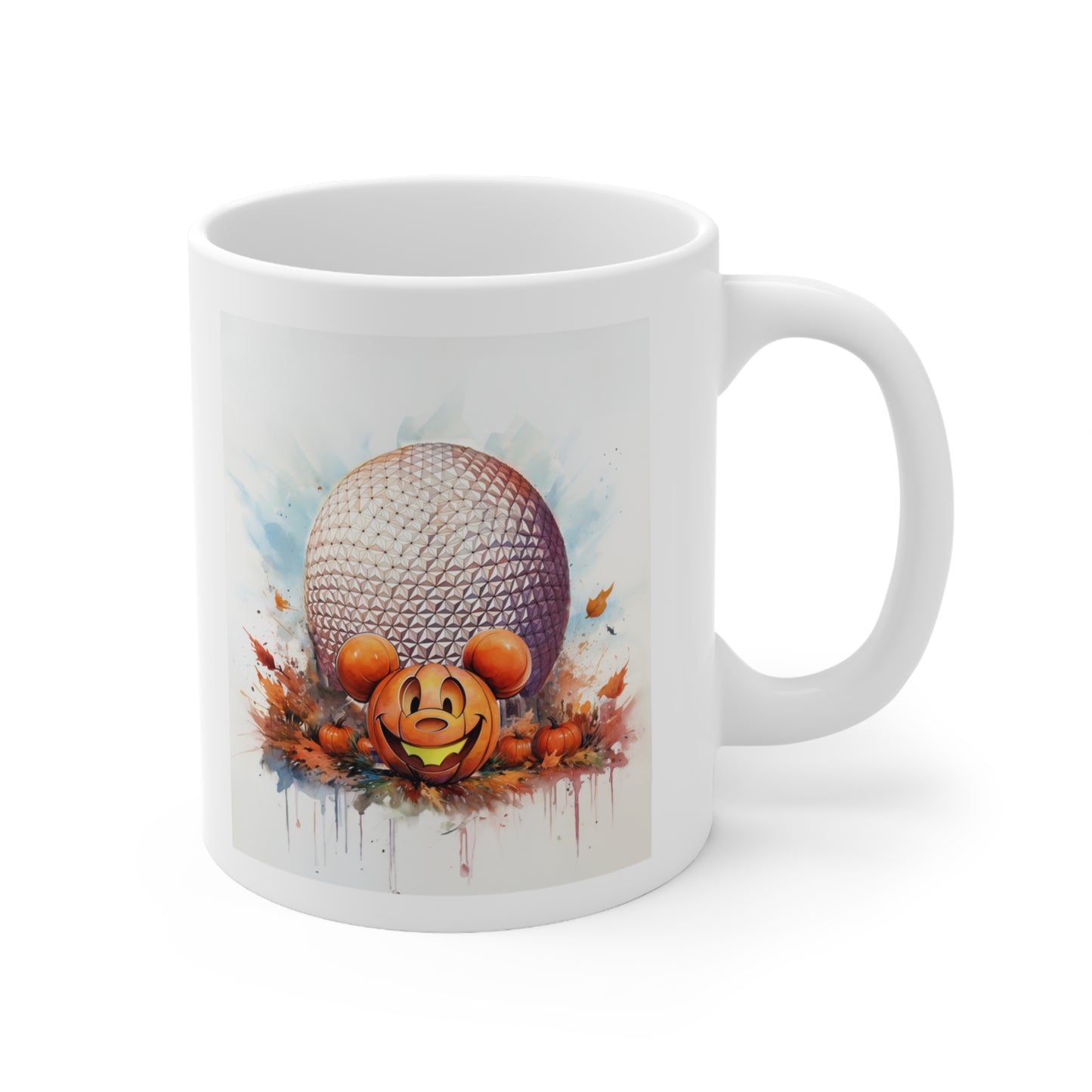 Halloween Pumpkin And The Big Ball - Ceramic Mug 11oz