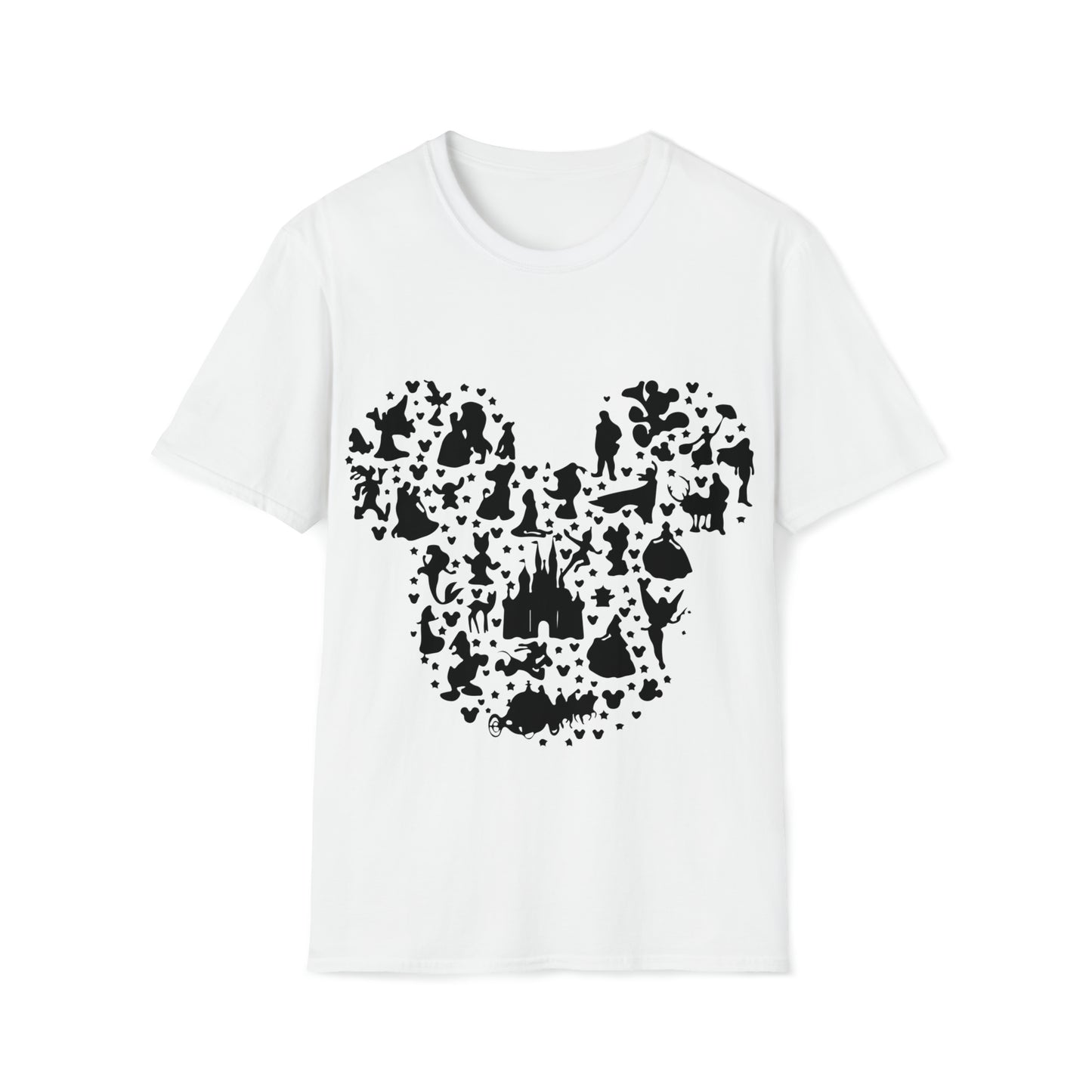 Mickey's Magical Mosaic Black Print - Unisex Softstyle T-Shirt