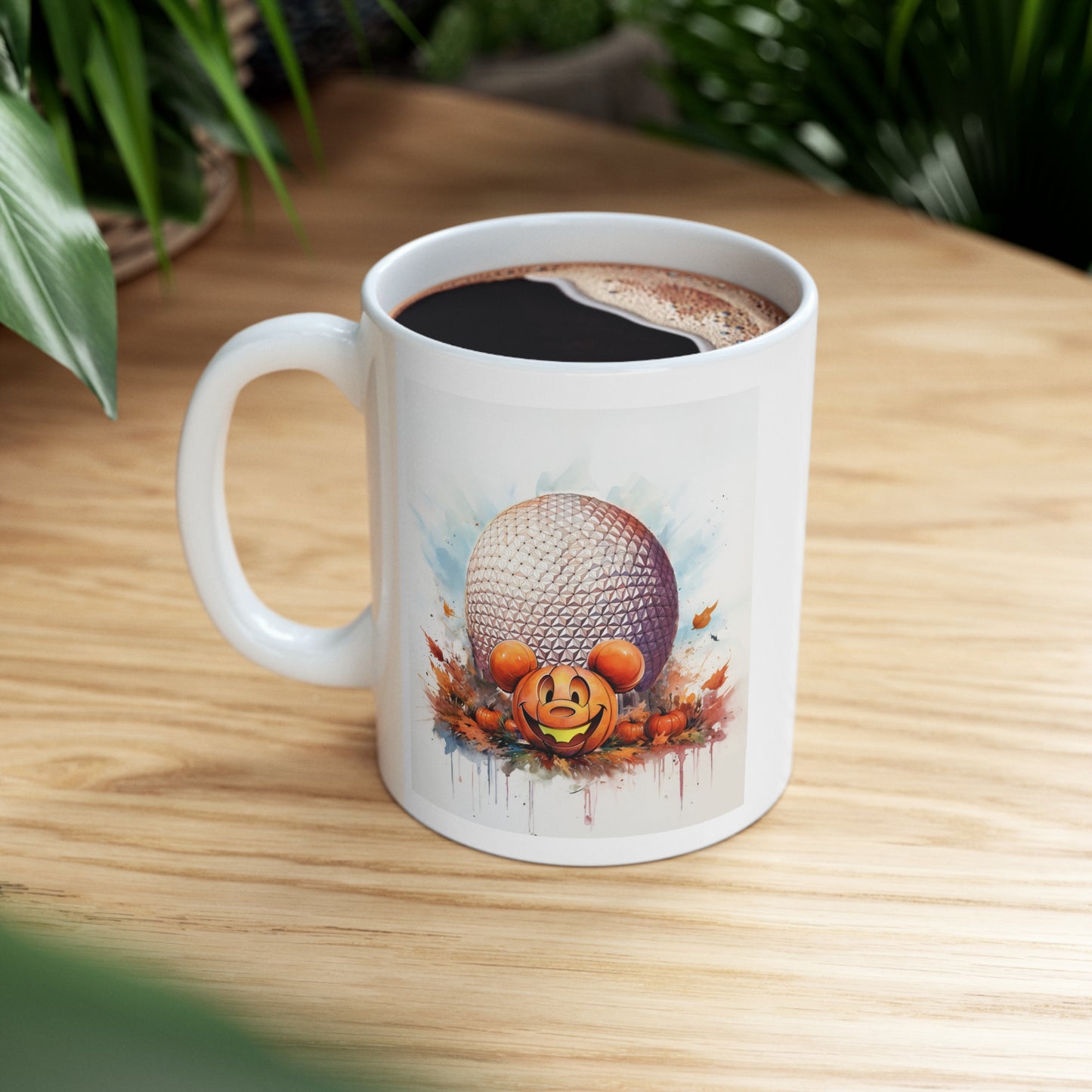 Halloween Pumpkin And The Big Ball - Ceramic Mug 11oz