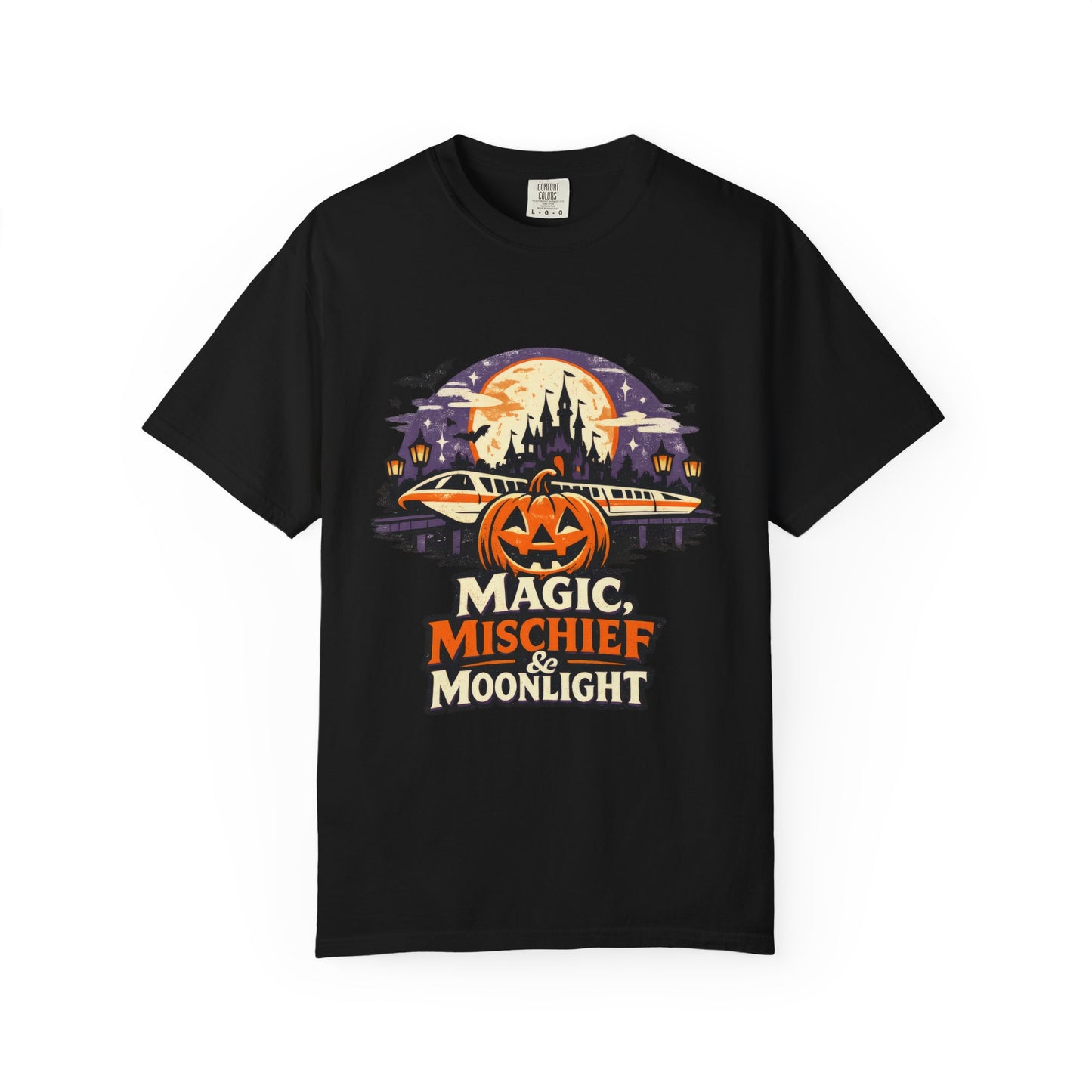 Magic, Mischief & Moonlight shirt – Halloween monorail parody tee