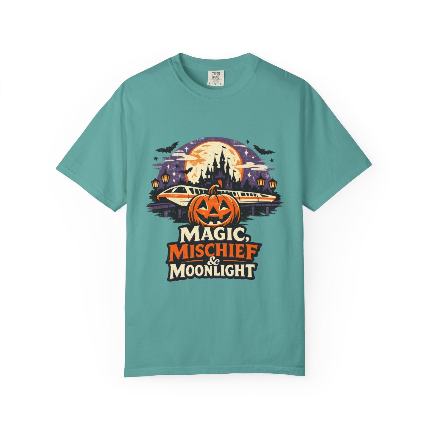 Magic, Mischief & Moonlight shirt – Halloween monorail parody tee