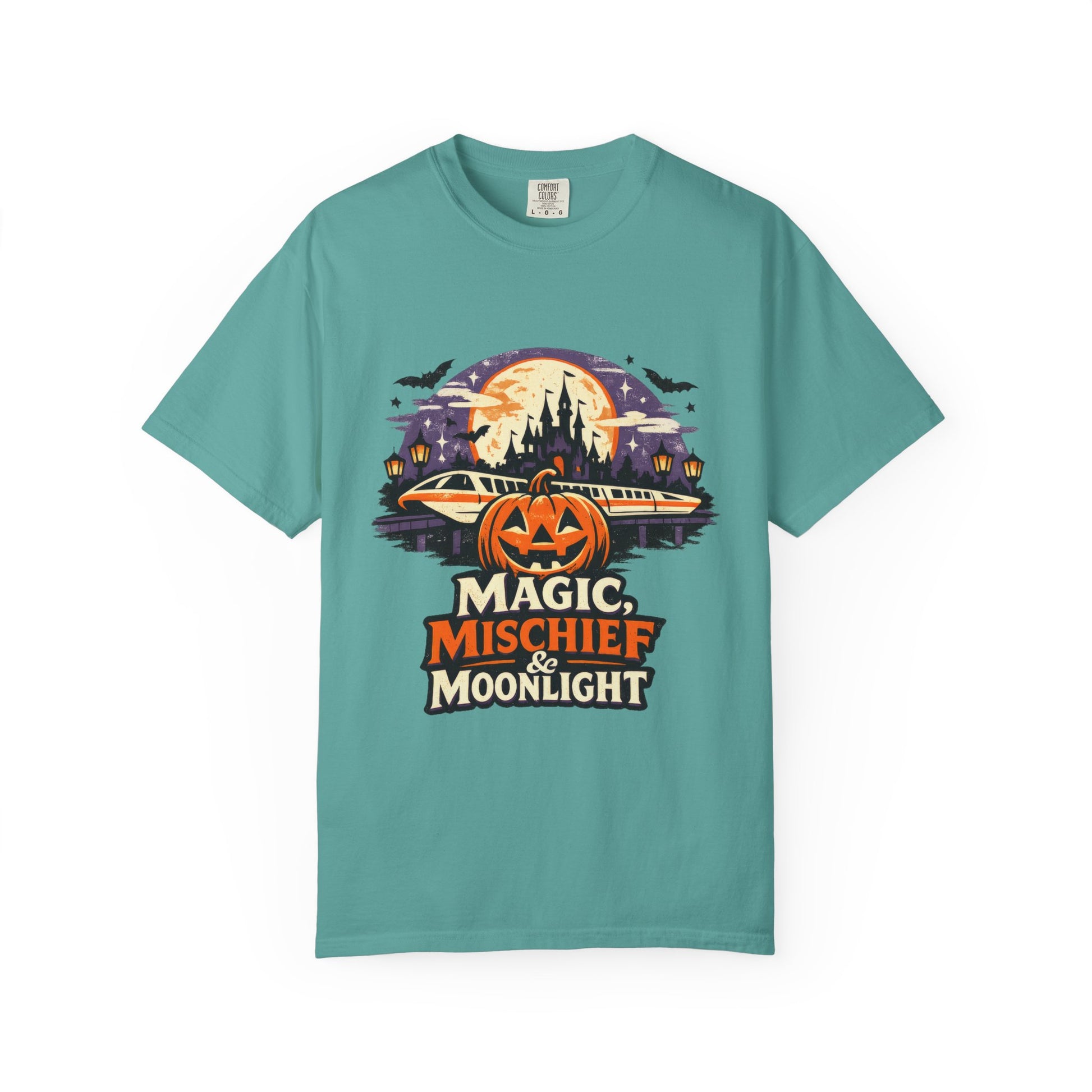 Magic, Mischief & Moonlight shirt – Halloween monorail parody tee