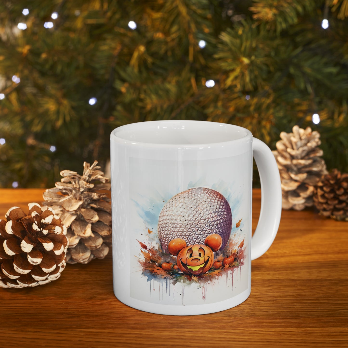 Halloween Pumpkin And The Big Ball - Ceramic Mug 11oz