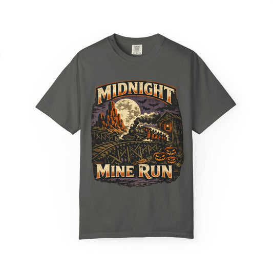 Midnight Mine Run shirt – Halloween railroad parody tee