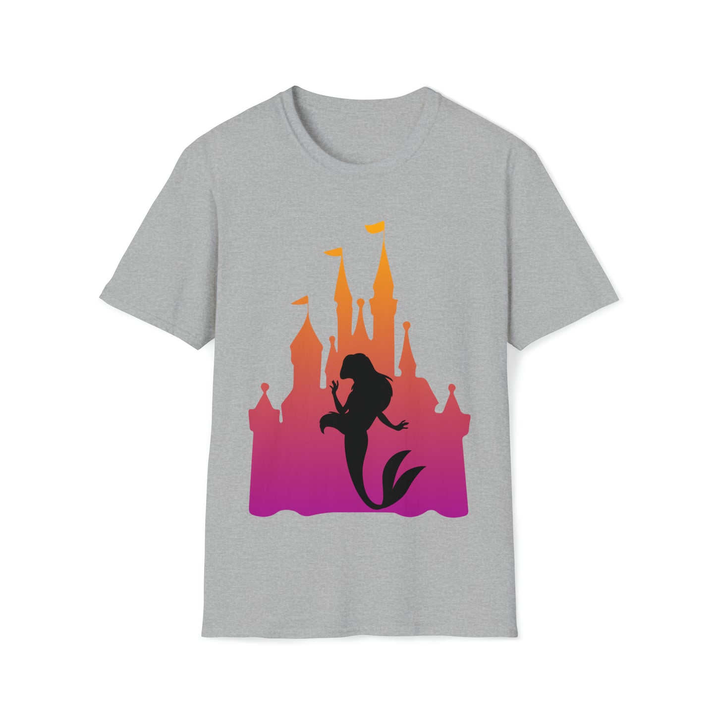 Castle Sunset Dreams Featuring Ariel - Unisex Softstyle T-Shirt