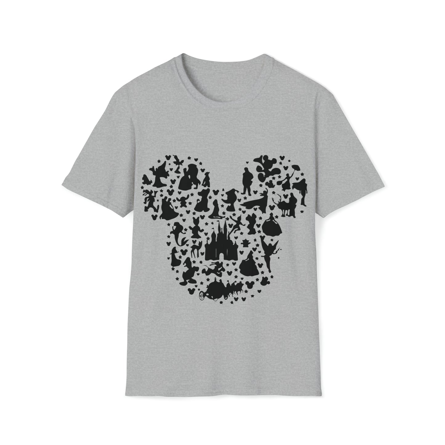 Mickey's Magical Mosaic Black Print - Unisex Softstyle T-Shirt