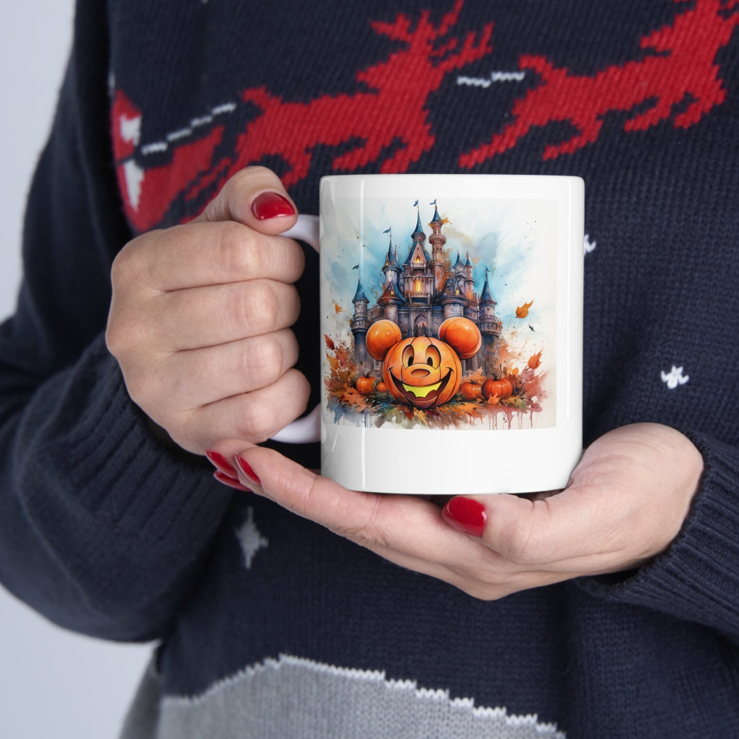 Pumpkin Dreamscape Castle Mug - Ceramic Mug 11oz or 15oz