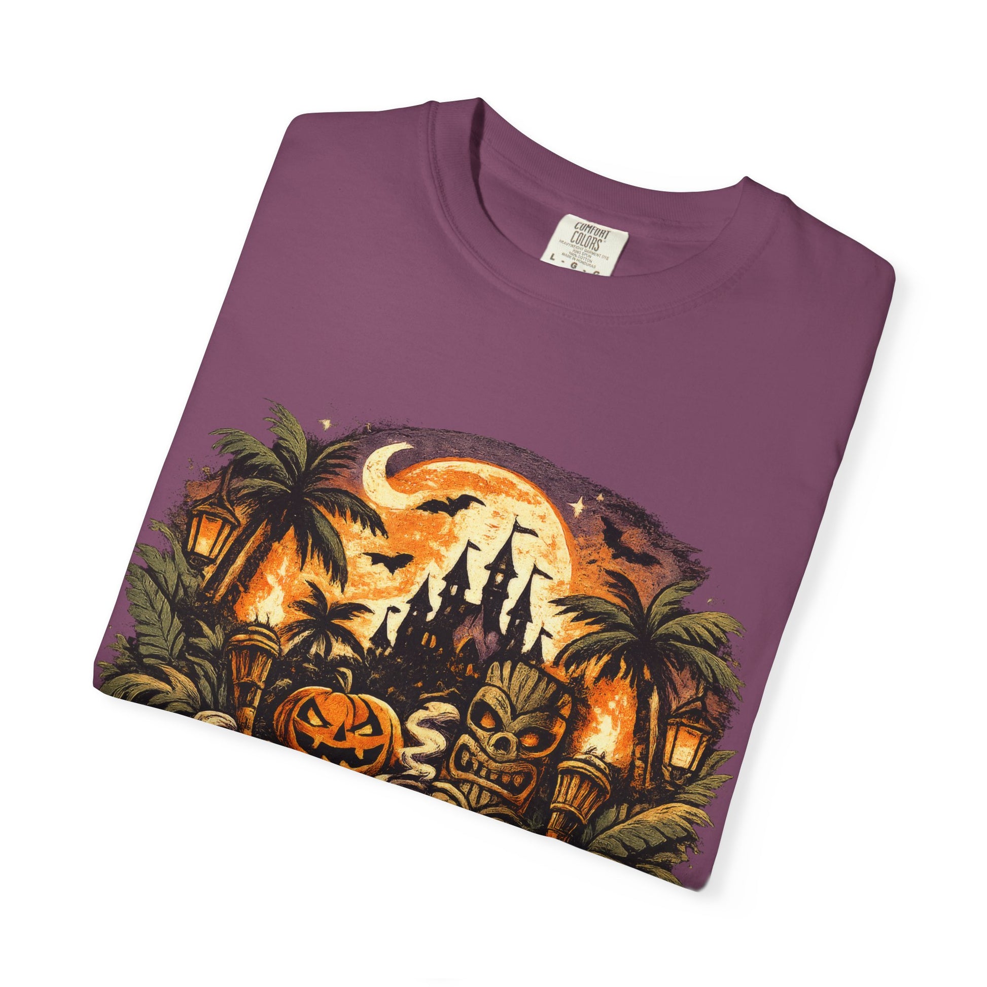 Tricks, Treats & Tiki Beats shirt – Halloween tiki parody tee