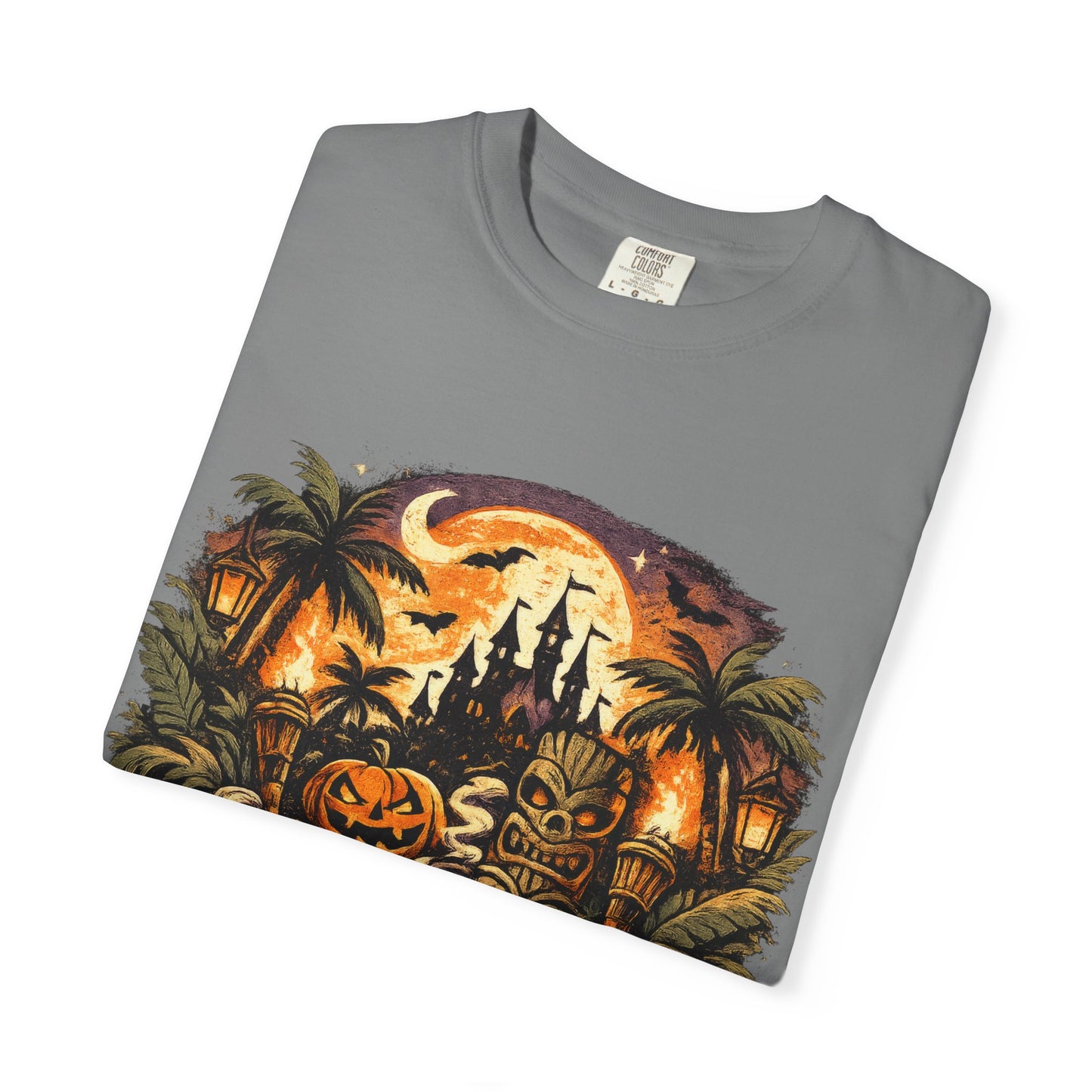 Tricks, Treats & Tiki Beats shirt – Halloween tiki parody tee
