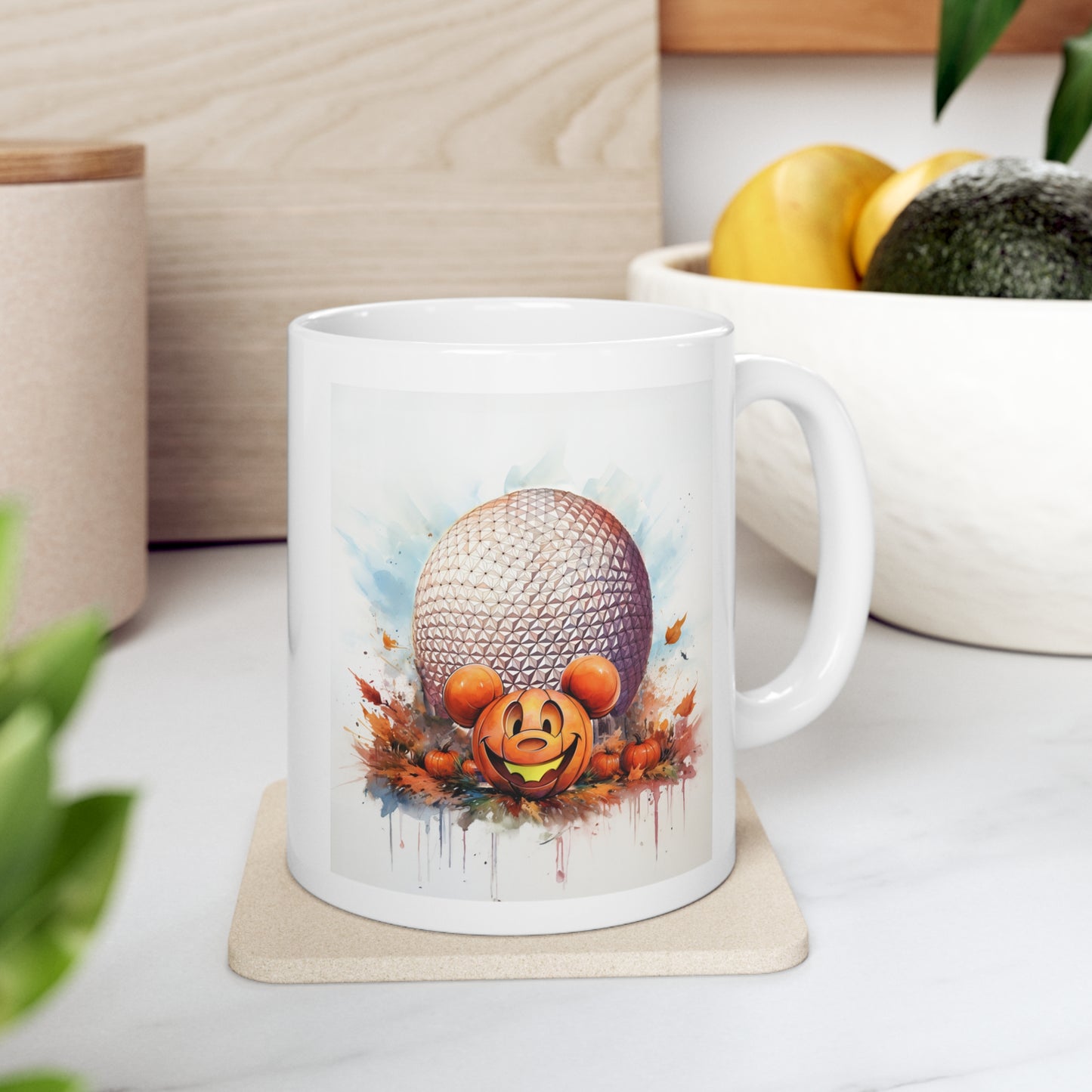 Halloween Pumpkin And The Big Ball - Ceramic Mug 11oz