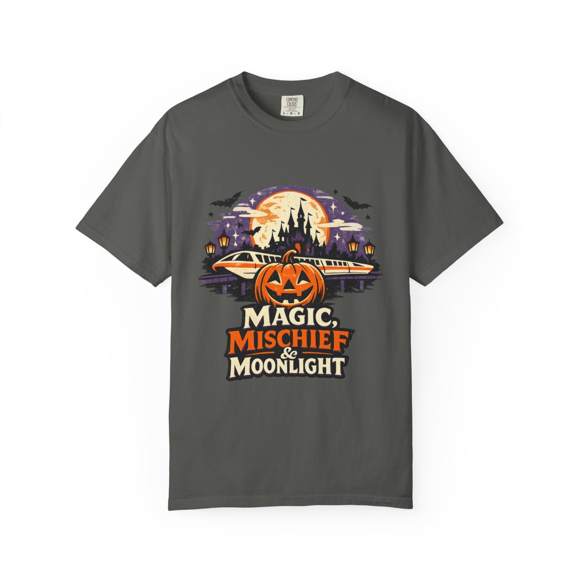 Magic, Mischief & Moonlight shirt – Halloween monorail parody tee