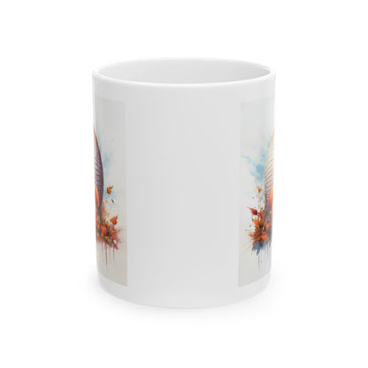 Spaceship Earth Pumpkin Mickey Halloween mug – 11oz Epcot-inspired ceramic coffee mug