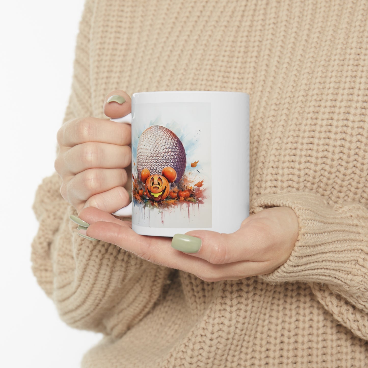 Halloween Pumpkin And The Big Ball - Ceramic Mug 11oz