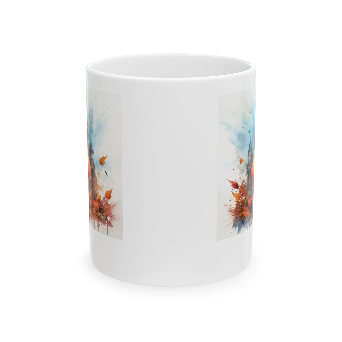 Cinderella Castle Pumpkin Mickey Halloween mug – 11oz Magic Kingdom-inspired ceramic coffee mug