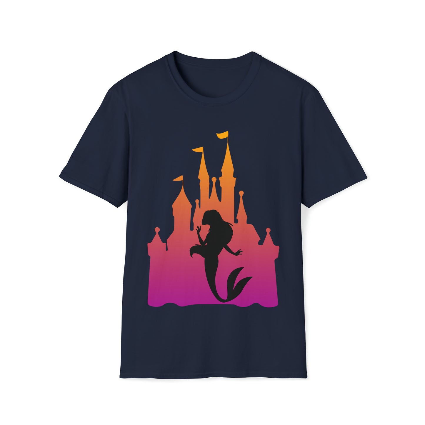 Castle Sunset Dreams Featuring Ariel - Unisex Softstyle T-Shirt