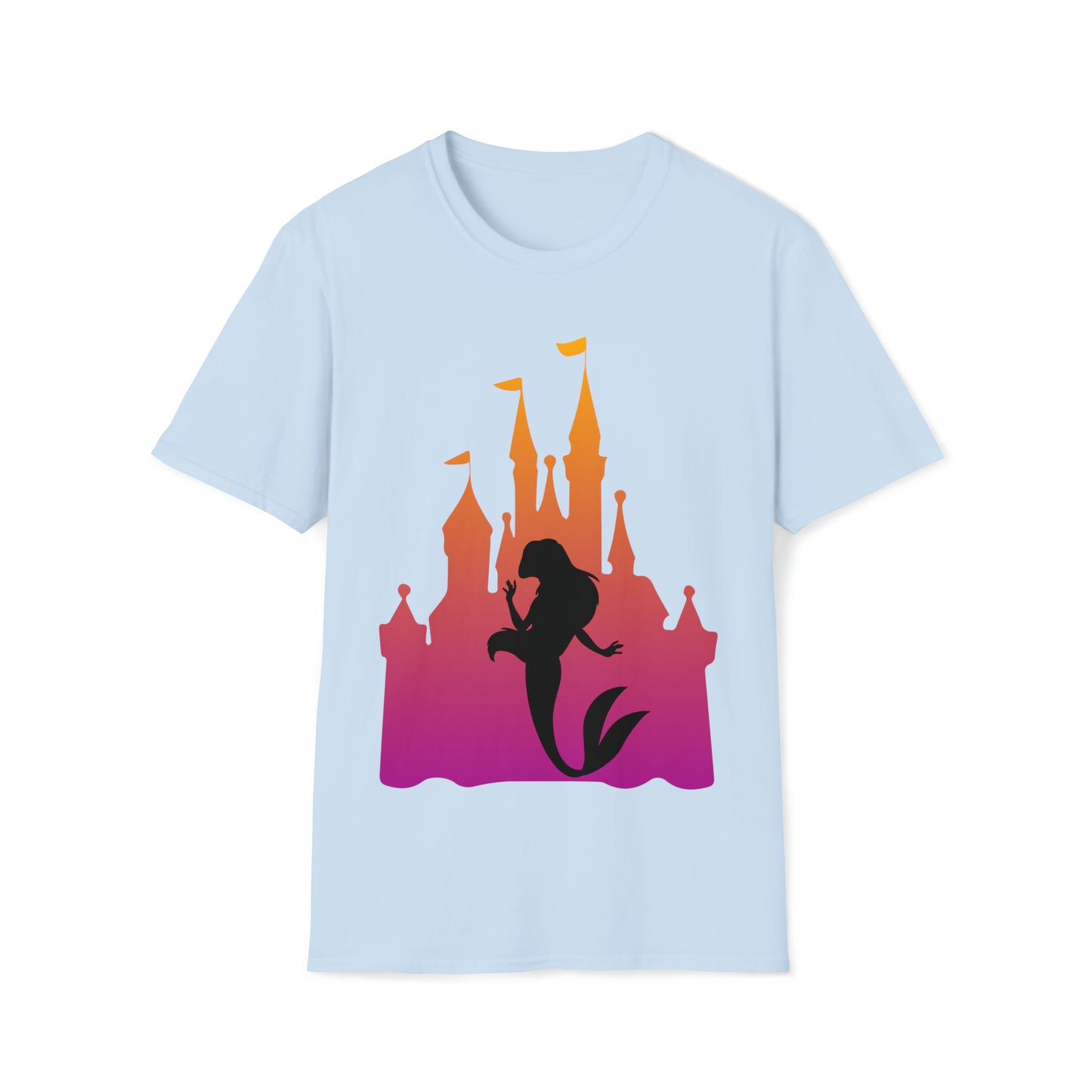 Castle Sunset Dreams Featuring Ariel - Unisex Softstyle T-Shirt