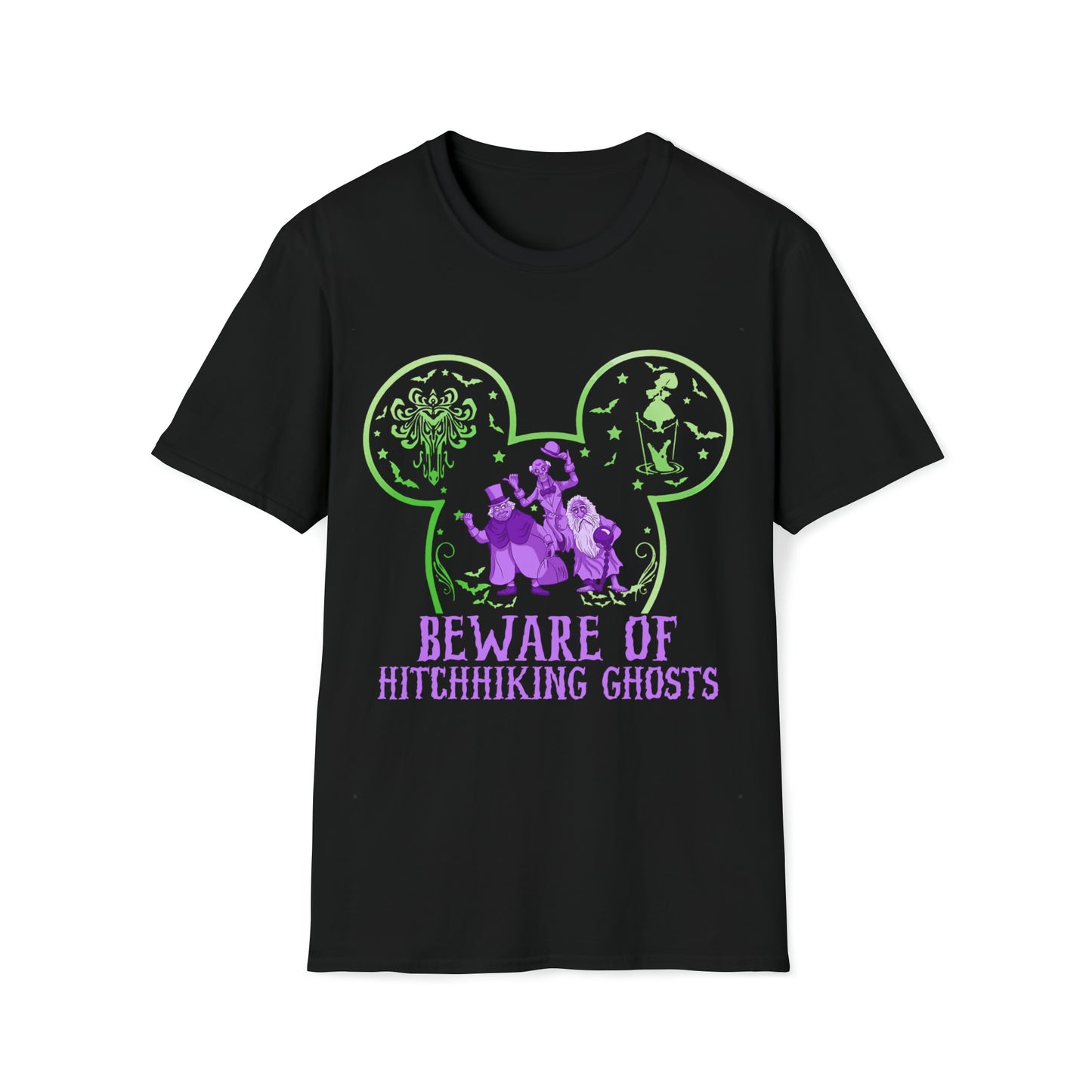 Mickey's Beware Of Hitchhiking Ghosts - Unisex Softstyle T-Shirt