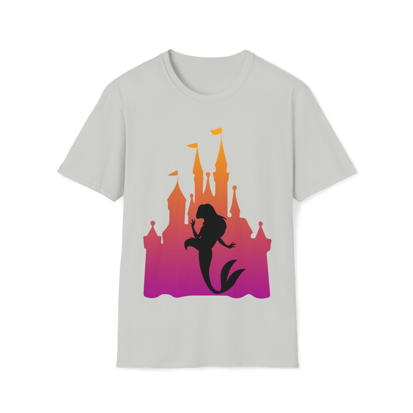 Castle Sunset Dreams Featuring Ariel - Unisex Softstyle T-Shirt